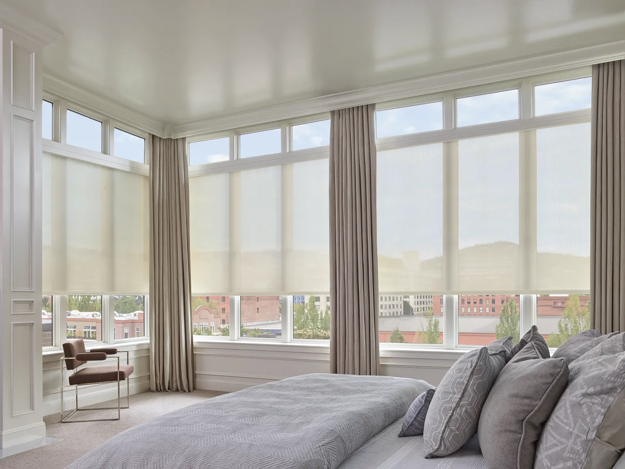 Solar Shades With Drapes (5)